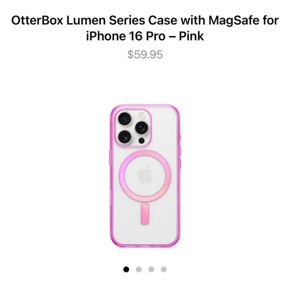 OtterBox Lumen Series MagSafe Case for iPhone 16 Pro - Pink